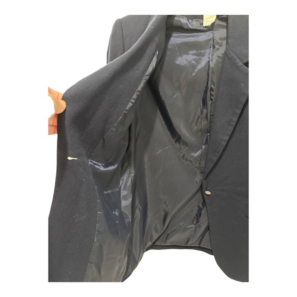 Cathy Daniels Blazer Womens 12 Blue Wool Jacket Button Up Pockets Lined Nautical - Picture 5 of 10